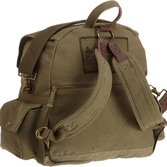 A. KURTZ Rugged Backpack RARE! NEW WITH TAGS! Khaki - Picture 5 of 8